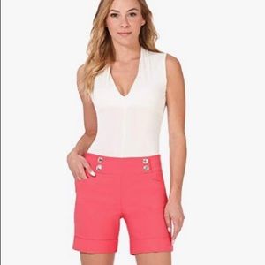 EUC🌺Coral pull on shorts womens size 6